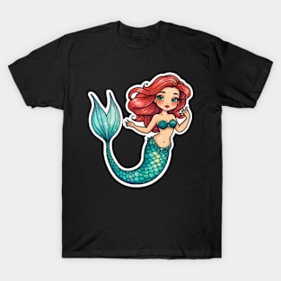 Mermaid Fantasy Illustration T-Shirt